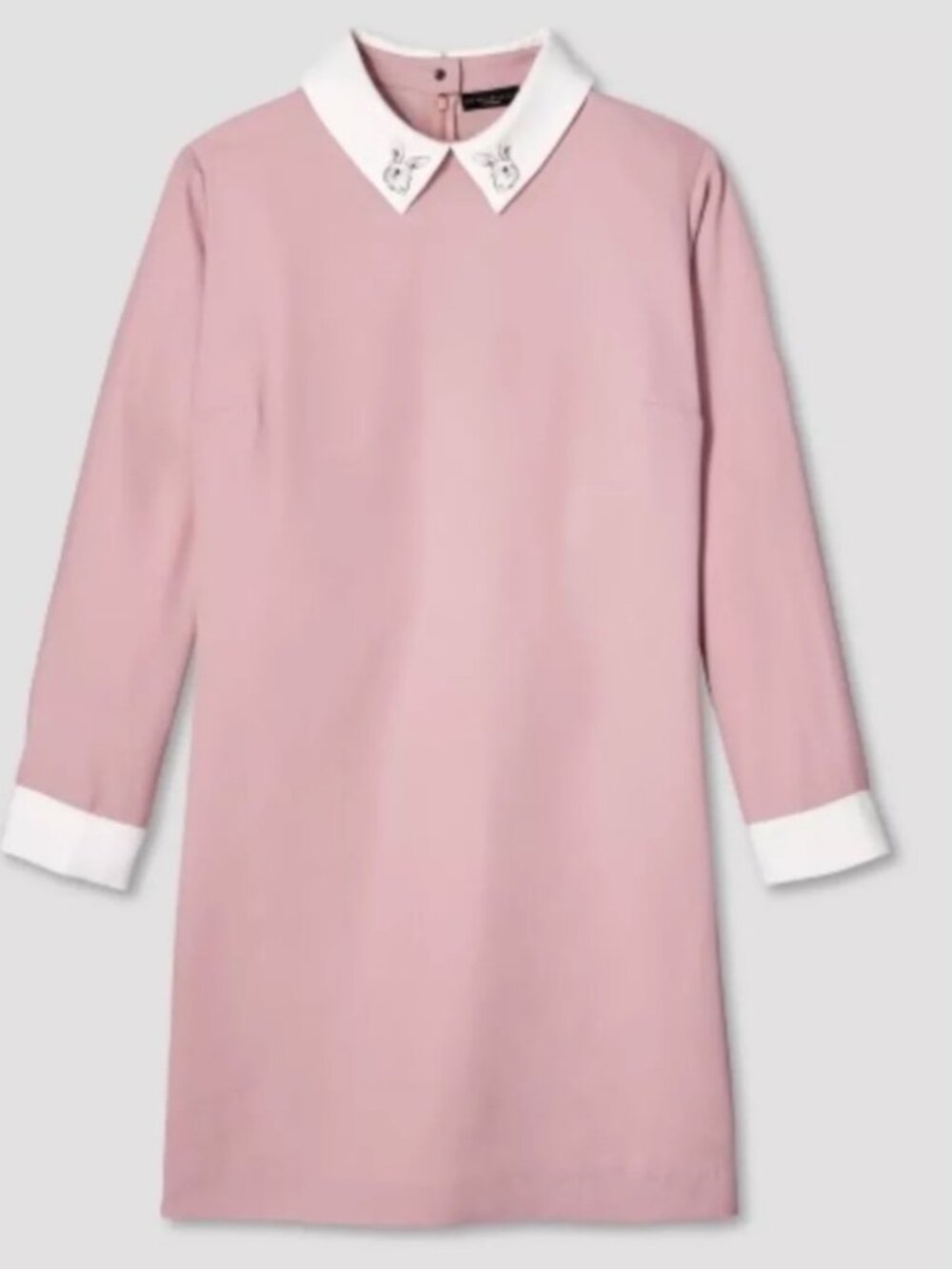 Victoria Beckham Target Pink Rabbit Collared Shift Dress - Picture 2 of 9
